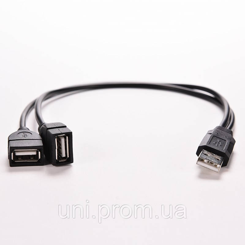 USB 2.0 тато в 2 мами кабель Y тип розгалужувач