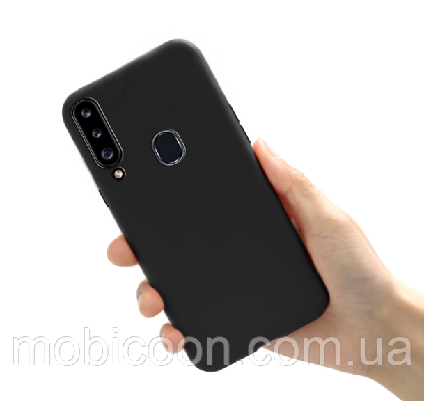 Чохол для Samsung Galaxy А20S А207 силіконовий чорний (Самсунг А20S)