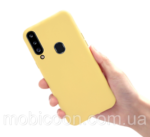 Чохол для Samsung Galaxy А20S А207 силіконовий жовтий (Самсунг А20S)