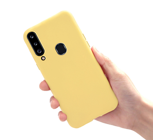 Чохол для Samsung Galaxy А20S А207 силіконовий жовтий (Самсунг А20S)