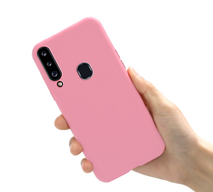 Чохол для Samsung Galaxy А20S А207 силіконовий рожевий (Самсунг А20S)