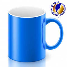 Кружка під лазерний трансфер, СИНЯ МАТОВА