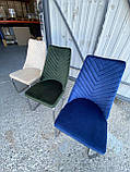Велюровий стілець Carlos (Карлос) синій, фото 3