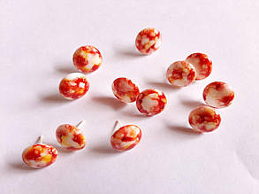 Сережки пластикові, пумери "Круглі" 6 пар