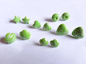 Сережки пластикові, пумери "Мікс" 6 пар