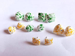 Сережки пластикові, пумери "Мікс" 6 пар