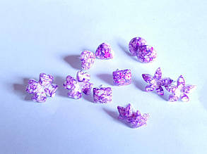 Сережки пластикові, пумери "Мікс" 6 пар