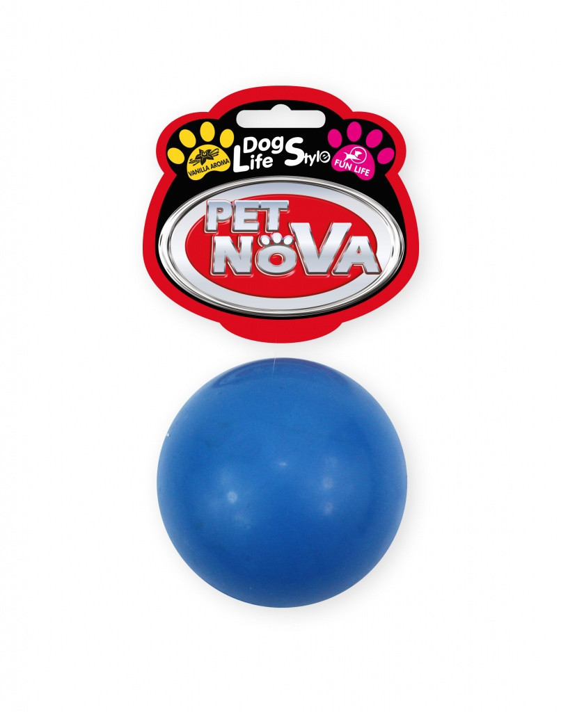 Іграшка для собак М'яч гумовий Pet Nova 5 см синій