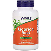 Корінь солодки NOW Foods "Licorice Root" 450 мг (100 капсул)