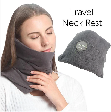 Подушка для подорожей Travel pillow Сіра, фото 1