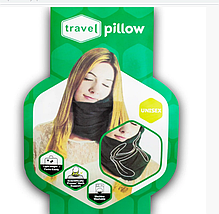 Подушка для подорожей Travel pillow Сіра, фото 3