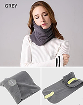 Подушка для подорожей Travel pillow Сіра, фото 5