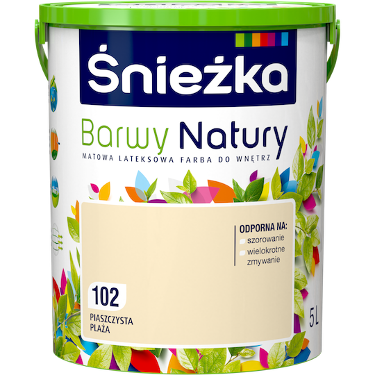 Фарба латексна Sniezka Barwy Natury 102T Піщаний пляж 5 л
