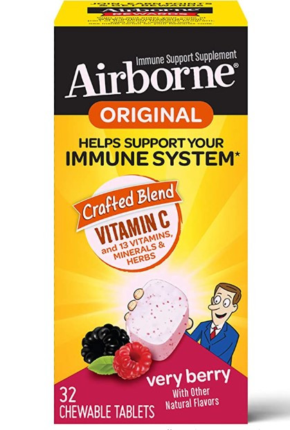 Підтримка імунної системи, Airborne, Very Berry Chewable Tablets, 32 шт,