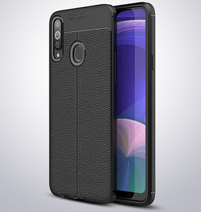 Чохол для Samsung Galaxy А20S А207 Auto Focus силікон чорний (Самсунг А20S)