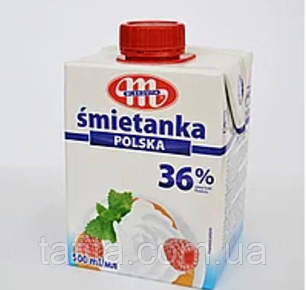 Вершки тваринні Польські 36% 500 мл, фото 1