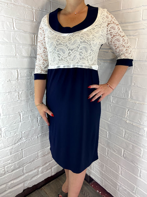 Плаття жіноче батал Annive синє 54, 56