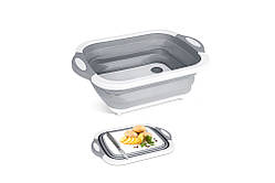 Дошка трансформер 3 в 1 (роздільна дошка, миска, друшляк)