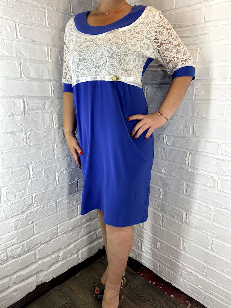 Плаття жіноче батал Annive блакитне 56