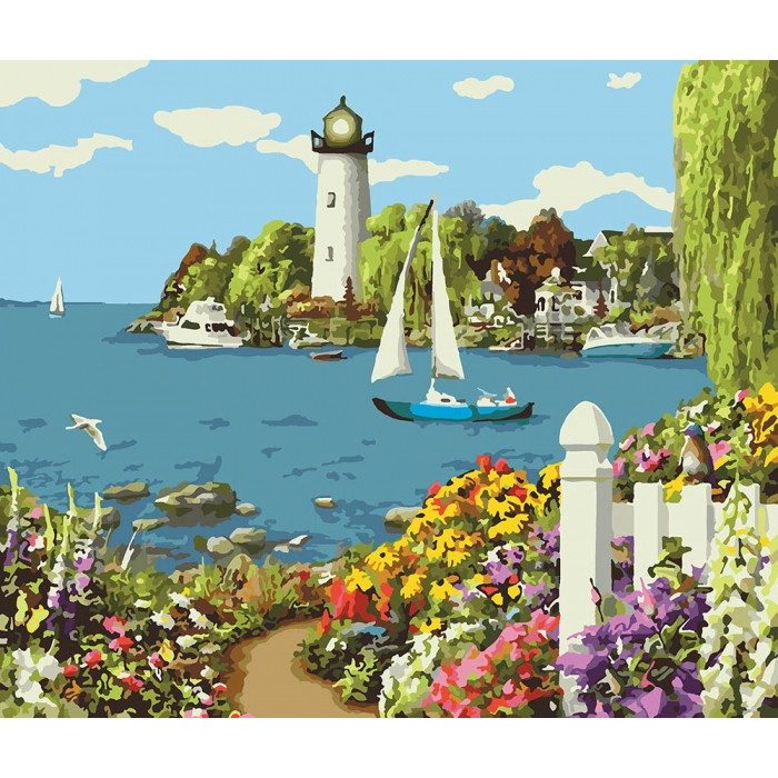 Картина за номерами 40×50 см. Райський куточок. Ідейка. КНО2226