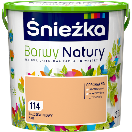 Фарба латексна Sniezka Barwy Natury 114Т ПЕРСИКОВИЙ САД 2.5 л