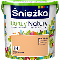 Краска латексная Sniezka Barwy Natury 114Т персиковый сад 2.5 л