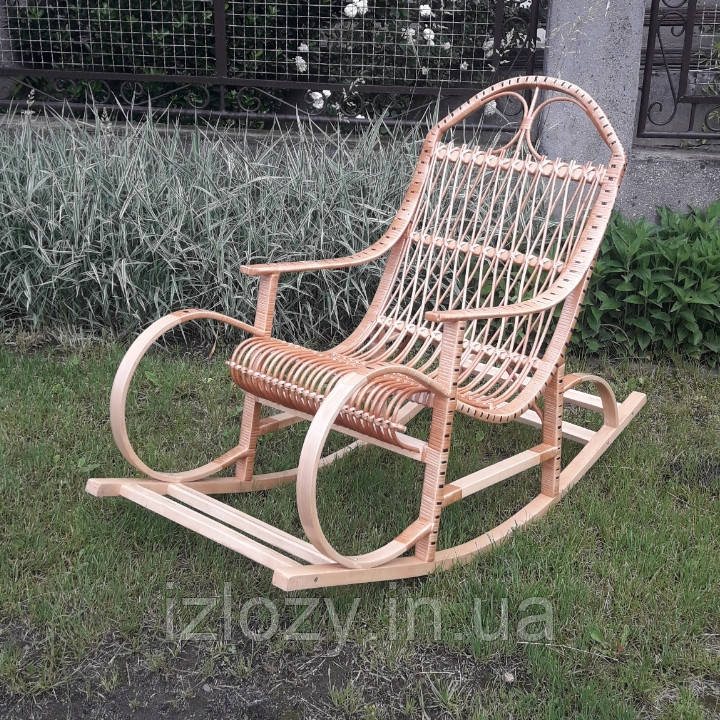 Плетеная кресло-качалка из лозы - фото 5 - id-p1202196540