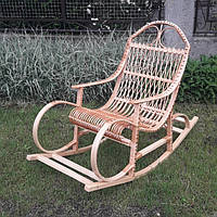 Плетена крісло-гойдалка з лози
