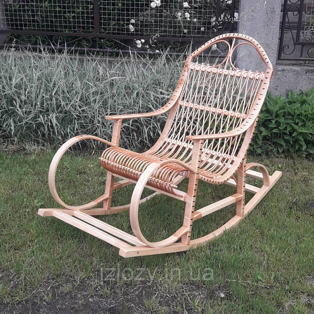 Плетеная кресло-качалка из лозы - фото 2 - id-p1202196540