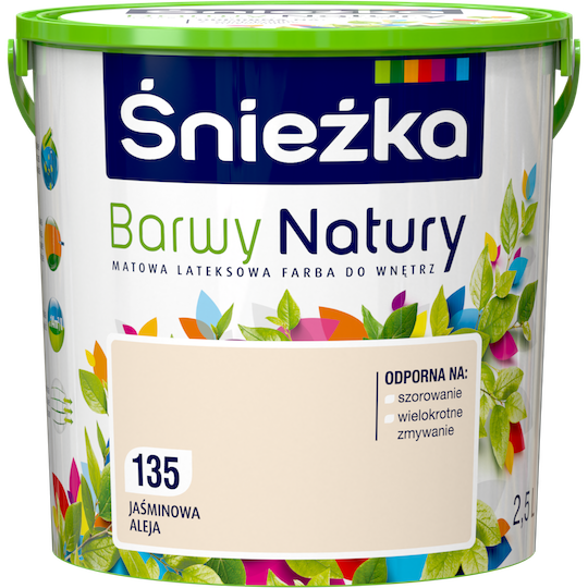 Фарба латексна  Sniezka Barwy Natury 135Т ЖАСМИНОВА АЛЕЯ 2.5 л