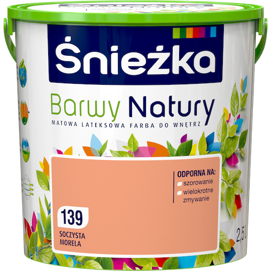 Фарба латексна Sniezka Barwy Natury 139Т СОКОВИТИЙ АБРИКОС 2.5 л