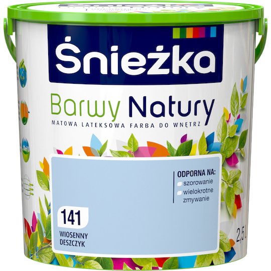 Фарба інтер'єрна латексна Sniezka Barwy Natury 141Т ВЕСНЯНИЙ ДОЩ 2.5 л