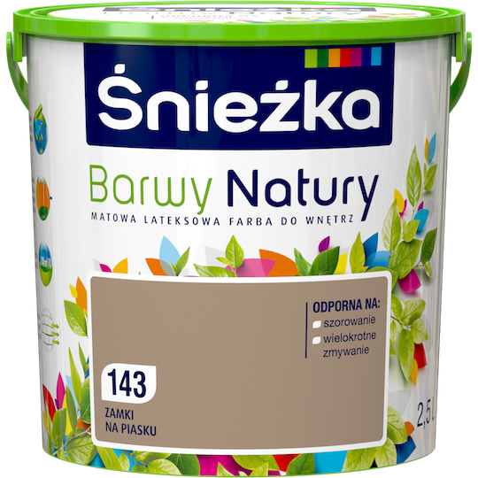 Фарба латексна Sniezka Barwy Natury 143Т ПІЩАНІ ЗАМКИ 2.5 л