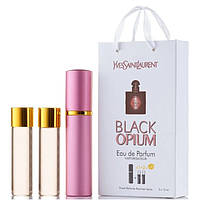 Женский мини парфюм Yves Saint Laurent Black Opium, набор 3х15 мл