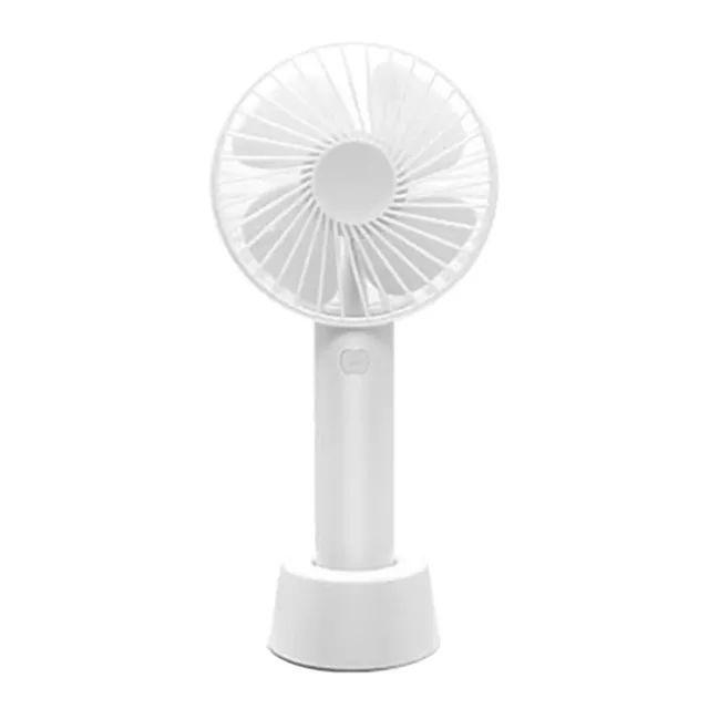 Вентилятор ручної акумуляторний Portable fan White з підставкою і USB-зарядкою