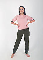 Жіночий домашній прогулянковий костюм з двухнитки