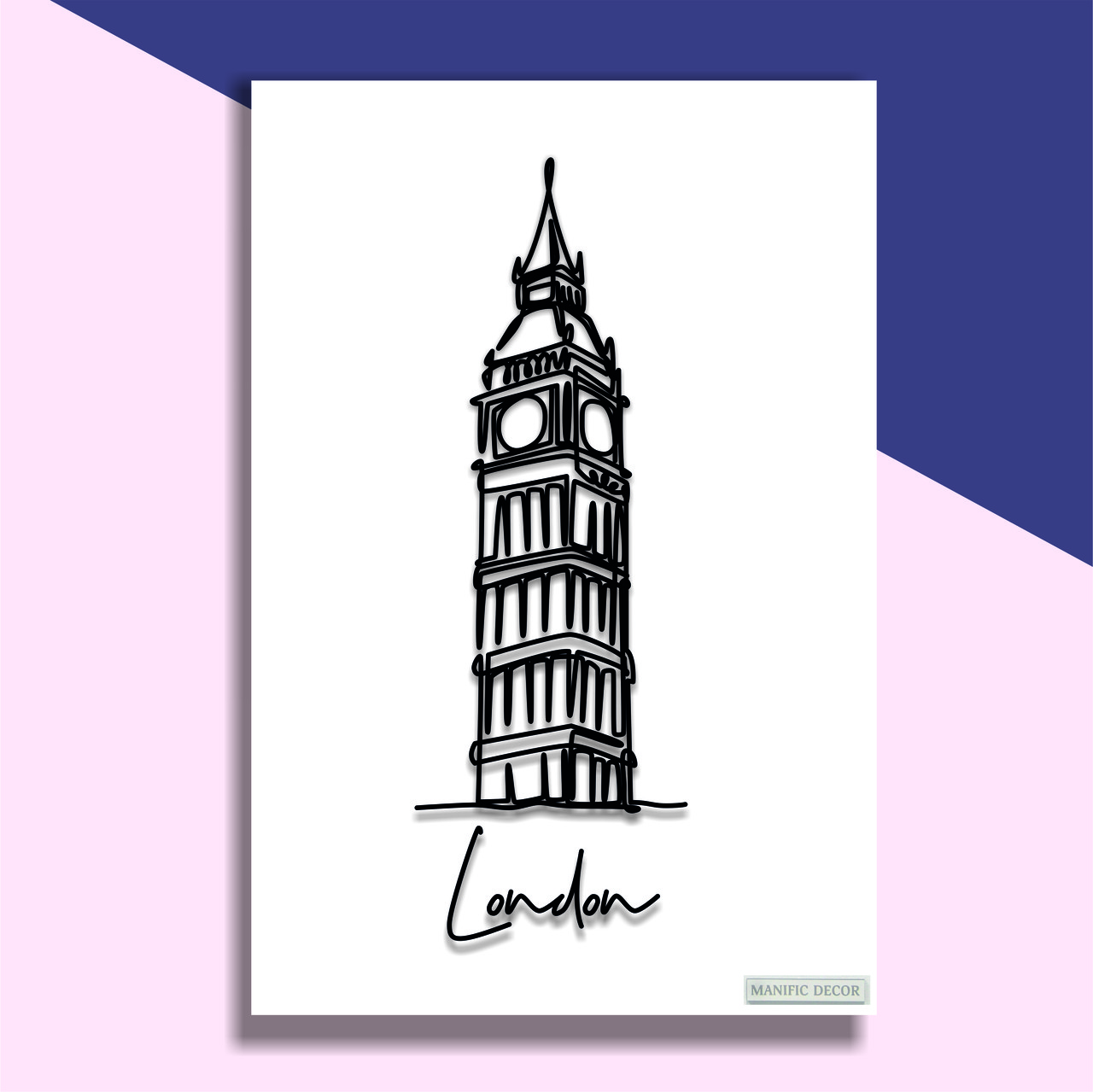 Картина на холсті інтер'єрна абстрактна настінна арт панно Manific Decor "London / Лондон"