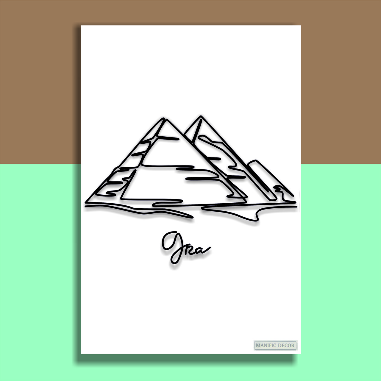 Картина на холсті інтер'єрна абстрактна настінна арт панно Manific Decor "Giza / Пірамди Єгипет"