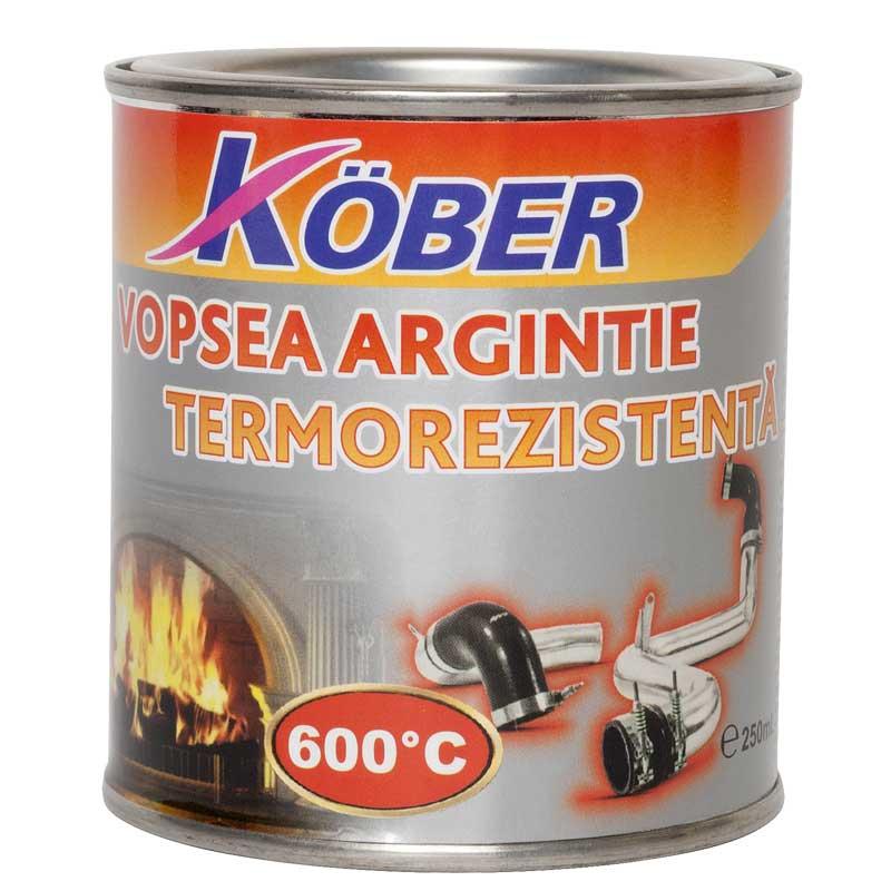 Фарба Kober - Срібляста термостійка - 0.2 л