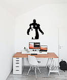 Декоративна дерев'яна картина абстрактна модульна полігональна Панно "Iron Man / Залізна людина", фото 4