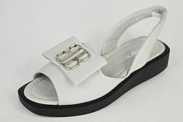 Босоніжки на вузьку ногу Evromoda 1067 Сірі шкіра