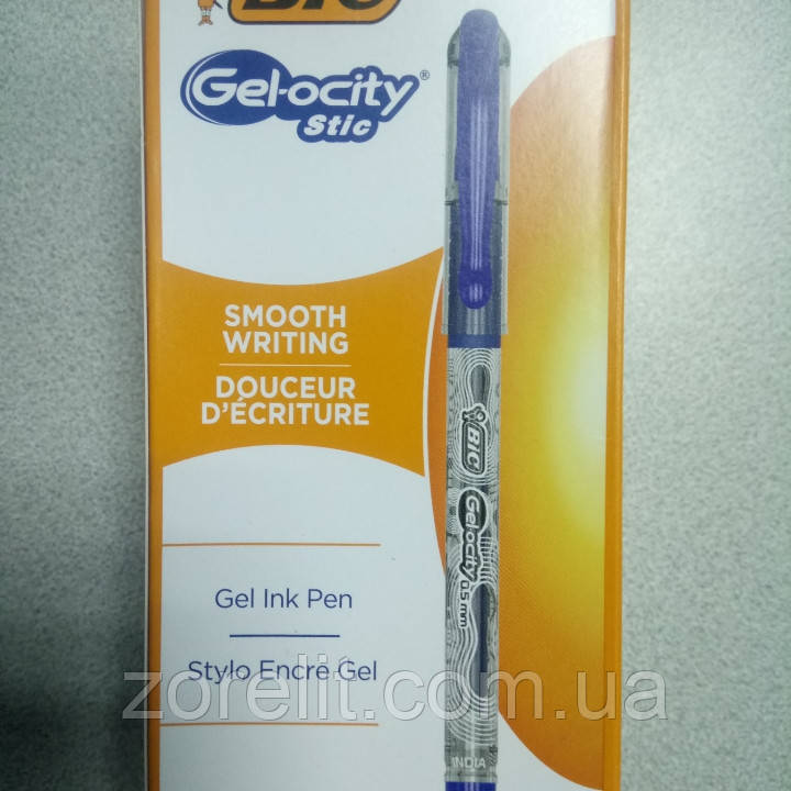 Ручка гелева BIC Gelocity Stic синя, фото 1