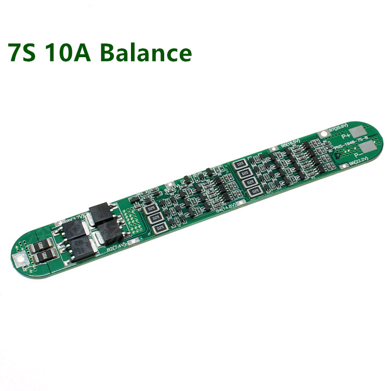 BMS 7S 10A 26V Контролер заряду/розряду з самовідновленням (балансир) Li-Ion 18650