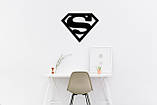 Декоративна дерев'яна картина абстрактна модульна полігональна Панно "Superman / Супермен", фото 3