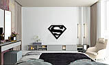 Декоративна дерев'яна картина абстрактна модульна полігональна Панно "Superman / Супермен", фото 4