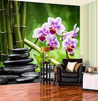 Фото Обои "Орхидеи и бамбук на камнях" - Любой размер! Читаем описание!