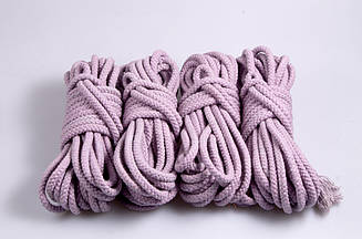 Мотузки для бондажа фіолетова, бавовна, 4х8м. 6мм
