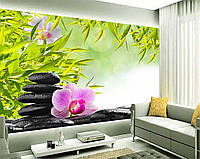 Фото Обои "Орхидея и камни и бамбук" - Любой размер! Читаем описание!