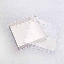Коробка з прозорою кришкою універсальна 15*15 х 3 см біла 10шт