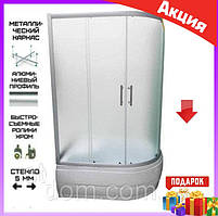 Кутова душова кабіна 120x80 см з глибоким піддоном Atlantis A-621 (ліва)